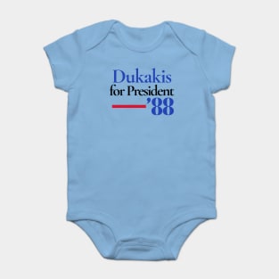 Michael Dukakis for President Campaign Button 1988 Baby Bodysuit